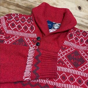 Gap Kids Shawl Collar Fair Isle Pullover Sweater XXL